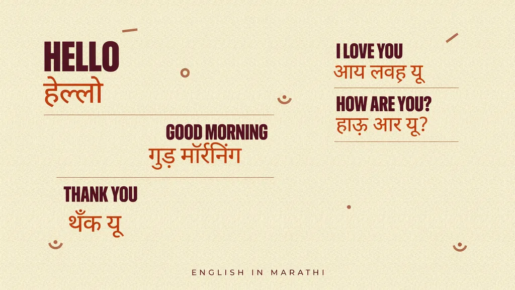English in Marathi Words